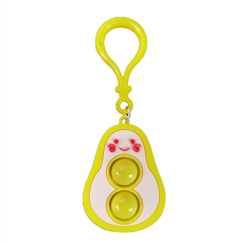 Wholesale Avocado Decompress Silicone Keychains